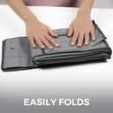 HOME GENIE Over the Door Hanging Shoe Organizer, 24 Breathable Mesh Pockets, Closet Rack Storage Holder, Stay in Place Hooks Hang on Closets, Hanger Holds Up to 40 lbs for Shoes, Accessories, Gray (Pack of 1)