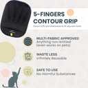 2 x Pet Hair Remover Glove Reusable Electrostatic Pet Hair Removal Glove for Furniture, Carpet & Car Upgraded Design Cat & Dog Hair Mitt for Cleaning (Black)