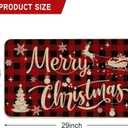 pinata Chirstmas Door Mat 17x29 Inch, Merry Chirstmas Doormat Outdoor, Red Welcome Mats Rug for Front Door Decorations Indoor