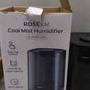 4.5L Humidifiers for Bedroom, Humidifiers for Home Large Room, Cool Mist Humidfiers for Baby and Plant with Timer, Adjustable Mist Level, 360 Nozzle, Auto Shut-Off, Black