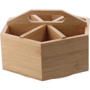 1PC Bamboo Rotating Art Supply Organizer Desk Organizer, Pen & Pencil Holder Spinning Desktop Storage for Pen, Colored Pencil(Style B)