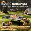 Raised Dog Bed for Small Dogs,Cooling Elevated Bolster Dog Cot,Indoor Outdoor Breathable Mesh Dog Hammock with Metal Frame,Dog Sofa Camping Dog Bed (31.5" L x 23.62" W x 6.69" H