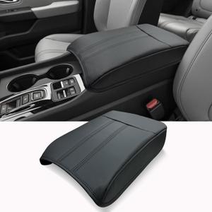 Center Console Cover for Honda Pilot 2023 2024 2025 - Soft Leather Armrest Cushion for Honda Pilot Console Lid 2023 2024 2025, 2024 Ridgeline/Passport Interior Accessories (Black)