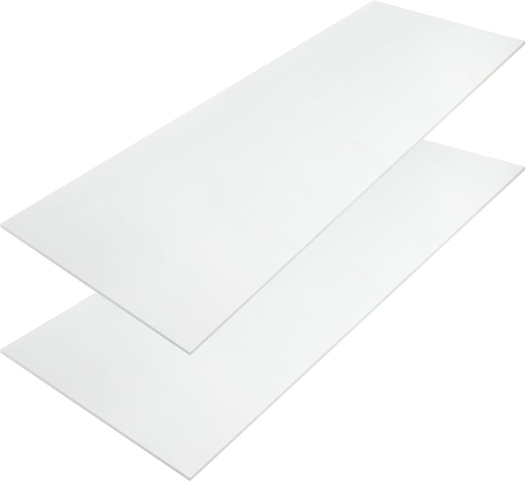 Amylove 1 Pack Polyurethane Foam 1/2" x 24" x 72" High Density Cushion Upholstery Foam Sheet for Seat Replacement DIY Projects Chairs Headboards Sofas Home (White)