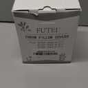 FUTEI Christmas Dark Green Decorative Throw Pillow Covers 20x20 Inch Set of 2, Square Soft Faux Rabbit Fur Thick Striped Cushion Cover,Winter Home Decor for Couch Bed Living Room