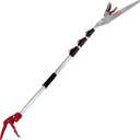 5.4-14.8 FT Tree Pruner Extendable 4 Sections, Telescopic Cut and Hold Trimmers Pole Saws Trimming Long Reach Pruning Shears Branch Cutter Clipper Bypass Lopper Fruit Picker