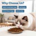 8 Pack Stainless Steel Cat Food Bowls, Cat Dishes Shallow Whisker-Friendly Metal Dishes with Non-Slip Silicone Bottom, Easy to Clean Indoor Feeding Bowls for Cats, Kittens & Small Dogs (6.7")