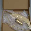 Peryiter 2 Pcs Boho Wall Decor Metal Gold Wall Art Hanging Planters with Artificial Pampas Modern Home Decor Display Art for Living Room Bedroom Bathroom(Rhombus)