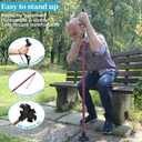 Walking Cane Foldable for Men & Women Seniors for Balance,Self Standing Folding Cane,Height Adjustable Anti-Slip Lightweight Alloy Walking Stick Collapsable for Travel Mobility Aid