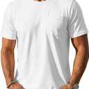 Magcomsen Mens Pocket T Shirts Short Sleeve Cotton Moisture Wicking Plain Tshirts Casual Lightweight Summer Basic Tees, XL