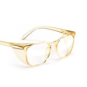 Stoggles Square Z87.1 Certified Polycarbonate Safety Glasses, Scratch & Shatter-Proof, Blue-Light & UV Blocking Lens, Top & Side Shields, Anti-Fog Dip Coated, Durable, Protective & Stylish Eyewear (Medium, Pineapple)