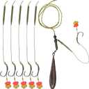 OROOTL Carp Fishing Hair Rigs Carp Fishing Tackle Sinker Weights Carp Rig Set Up Carp Hooks Corn Bait Catfish Fishing Accessories Gear