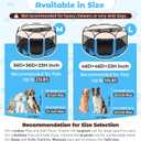36" Portable Dog Playpen, Foldable Indoor Outdoor Pet Playpen, Blue