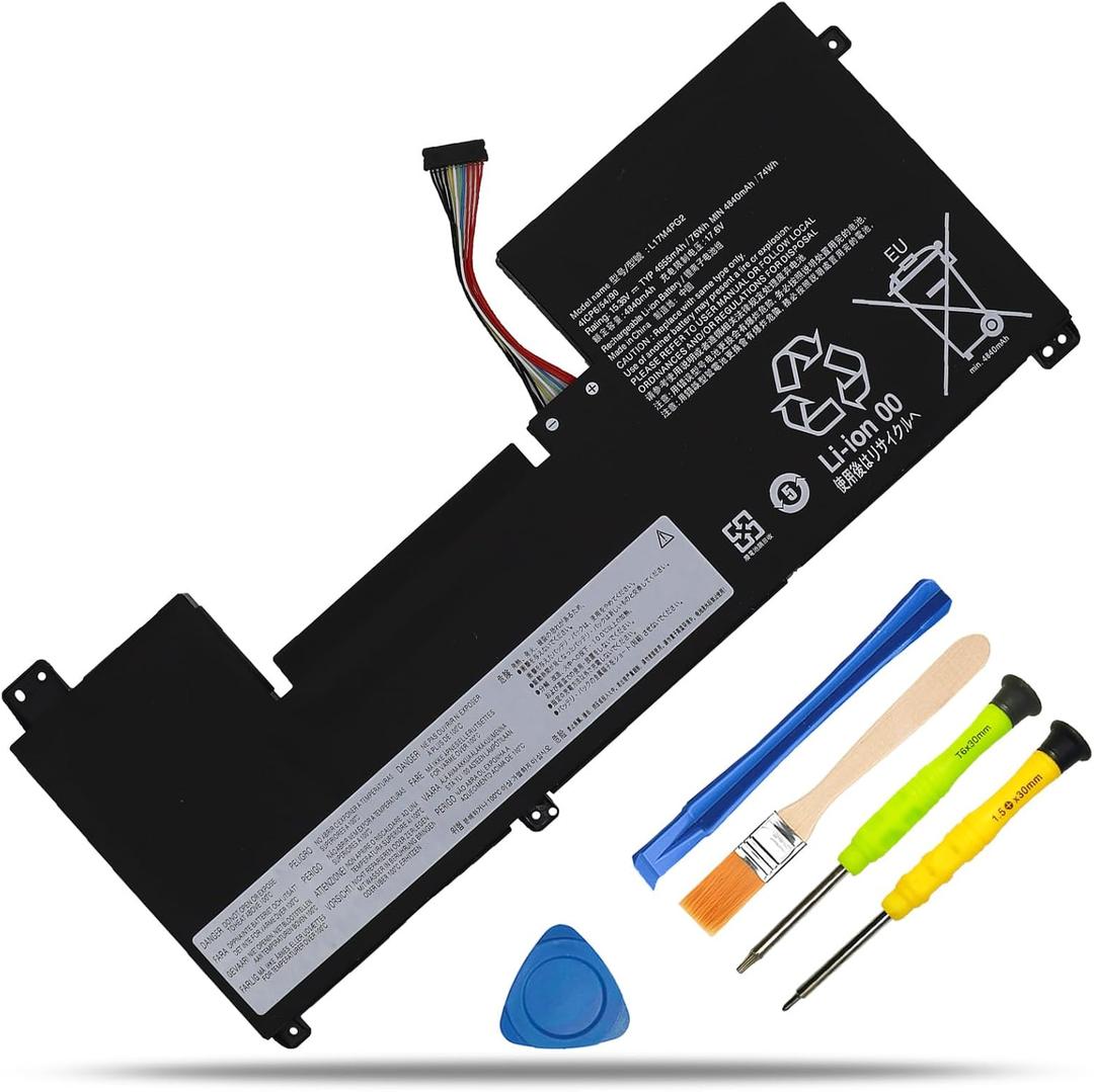 L17M4PG2 L17C4PG2 Laptop Battery Replacement for Lenovo Legion Y730-17ICH Y740-17ICH Y9000K Series 5B10Q88558 5B10Q88556 5B10T11520 928QA224H L17L4PG2 L17S4PG2 L18C4PG1 15.36V 76Wh 4955mAh