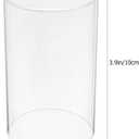 Uonlytech Clear Glass Candle Covers 3.93X2.36X2.36In Open Ended Cylinder Candle Lampshade for Home Decorative Candleholder Hurricane Shade Set of 2