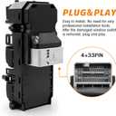 Master Power Window Switch Compatible with 2008-2012 Honda Accord Double Auto Button Replace# 35750-TA0-A31, 35750-TA0-A32