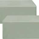 HolidayIdeas 2 Pack Fitted Tableclothes - 48 x 24 Inch - Rectangle Tablecloths for 4 Foot Tables, Polyester Fabric Table Covers for Parties, Holiday Dinner, Trade Show (Sage Green)
