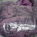 Oversized King Patchwork Velvet Comforter,Purple Wave Pattern Quilt