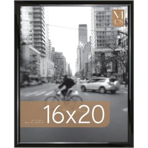 MCS Trendsetter 16x20 Poster Frame Black High-Gloss, Vertical & Horizontal Wall Hanging Large Picture Frame for Photos, Posters & Art Prints (1-Pack)