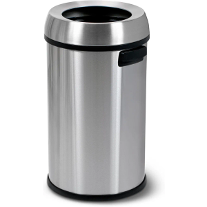 Simpli-Magic 65 Liter Open Top Trash Can, Commercial Grade, Stainless Steel
