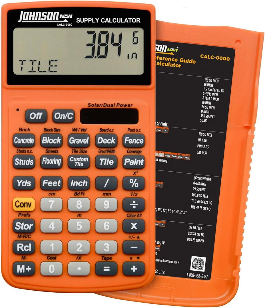 Johnson Level & Tools CALC-0000 Supply Calculator