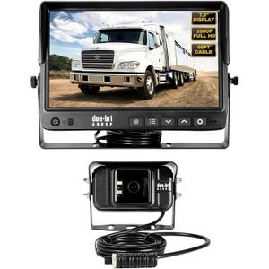 7.5" 1080P Professional Backup Camera System for Commercial Trucks, RVs, Heavy Equipment - German-Designed AHD Monitor - Night Vision, IP69K Waterproof, ECE R10 Certified Heavy Duty Reverse Camera