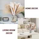 170PCS Natural Dried Pampas Grass Decor - 17" Fluffy Pampas Grass Bouquet - Boho Home Decor Dried Flowers for Wedding Floral Room Home Party Table Decorations