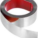 PATIKIL Wall Trim Molding 16.4ft x 1.6in, Flexible Peel and Stick Mirror-Like Finish Trim Stainless Steel Self-Adhesive Metal Trim for Home Decoration Wall Protection, Mirror Silver