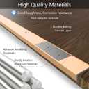 10-Pack 48 Inch Peel and Stick Aluminum Tile Trim, Decorative Kitchen Backsplash Trim Edge, Self Adhesive Tile Liner, Tile Edge Trim, Aluminum Corner Trim (Matte Gold (10 Pack x 48 inch))