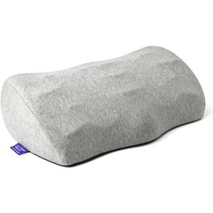 C CUSHION LAB Ergonomic Foot Rest for Under Desk - Patented Massage Ridge Design Memory Foam Foot Stool Pillow for Work, Home, Gaming, Computer, Office Chair - Footrest for Back & Hip Pain Relief (Grey)