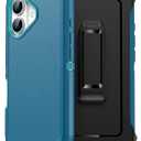 Magnetic Case for iPhone 17 with blet Clip Holster,[2X Screen Protector] [Military-Grade Protection], Heavy Duty Case for iPhone 17 6.3 Inchs,Green
