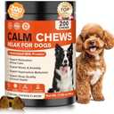 NHWHDJH Calming Chews for Dogs with Melatonin and Chamomile for Anxiety Relief and Stress Reduction for Fireworks Thunder Car Travel and Separation for Puppies and Adult Dogs, Expiry: 01/21/2028