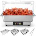 Dyna-Living Electric Chafing Dishes for Buffet, 9.5QT Full Size & Half Size