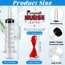 Arrowbash 49 Pcs Nurse Graduation Party Supplies Include 2 oz Drink Syringes Congrats Nurse Tag Red Ribbon CNA Week Appreciation Gifts for Class 2026 Graduation Decorations RN Themed Party Favors