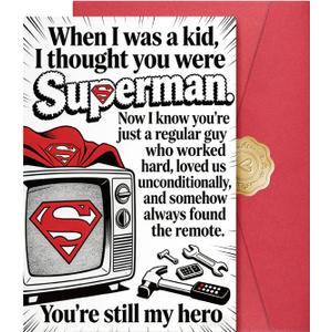 3 x JWSCYSY Father's Day Card for Dad, Funny Fathers Day Gift from Son, 5.3x8 Folded Card with Envelope & Sticker Happy Fathers Day Decorations.
