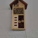 Lulu Home Wooden Insect House, Hanging Insect Hotel for Bee, Butterfly, Ladybirds, Beneficial Insect Habitat, Bug Hotel Garden, 10.4 X 3.4 X 5.4 Inch (Brown)
