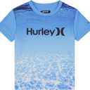 Hurley Boy's Icon UPF 50+ Rash Guard Swim Shirt (3T, Indo Blue)