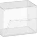 Clear Acrylic Display Case, Stackable Sneaker Shoe Box Transparent Storage Bins Clear Plastic Handbag Boot Organizer Containers with Lids for Size 14, X-Large (1 Pack)