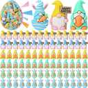 Kathfly 60pcs Easter Mini Gnomes Figures Tiny Fairy Gnomes Egg Figurines for Easter Stuffers Little Gnome Statues to Hide Bunny Spring Miniature for Basket Stuffers Filler Gifts Party Favors Garden