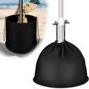 Lettry Pop up Beach Umbrella Anchor, Drawstring 600D Oxford Cloth Weights Sand Bags, Includes the Umbrella Hook, for Outdoor Patio Garden (2, Black