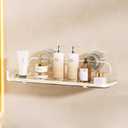 Suction Cup Shower Caddy, Wall Mounted No Drilling Bathroom Shower Organizers Storage Rack, Removable Shelves for Inside the Shower, Clear (White)