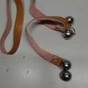 Leather Dog Doorbells for Door Knob, Adjustable Brass Potty Training Bells for Puppy to Go Outside, Easy Dog Door Bell for Potty Training