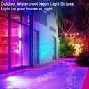segrass 32.8ft LED neon Lights with Remote APP Control IP65 Waterproof Flexible Neon Strip Lights 24V RGB Rope Lights for Bedroom Room Outdoors Dcor