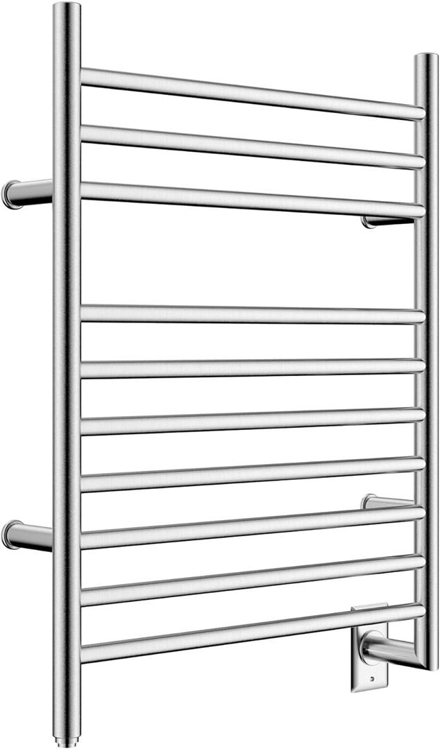 HEATGENE Towel Warmer Wall-Mounted Hardwired Heated Towel Rack Hot Towel Bar Brushed (H 31.9  W 23.6)