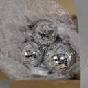 MTLEE 20 Pcs Disco Balls Decoration Mirror Disco Ball Assorted Silver Mini Glass Different Sizes Reflective with Rope for 70s Wedding Dance Music(4, 3. 2, 2 Inch)