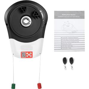 Automatic Roll Up Door Opener, 110V 110W Commercial Garage Electric Roller Shutter Door Opener with 2 Remotes, 800N Powerful 22.5M² Roller Shutter for Garage Warehouse Store