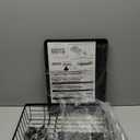 SNTD Dish Drying Rack - Small Dish Rack for Kitchen Counter, Stainless Steel Dish Drainer with Utensil Holder and Drainboard, 11" W x 15" L (Black)