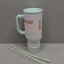 Checkered Tumbler with Handle 40oz, Mint Checker Cup Stainless Steel Insulated Tumblers Coffee Travel Mug Cups with Straw, Gifts for Women Girls Teen Birthday Christmas