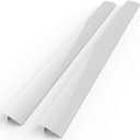Silicone Stove gap covers, Oven Gap Fillers Seals Gaps Between Stove and Countertop, Easy to Install, Heat Resistant, 2 Pack (White, 21 inches)