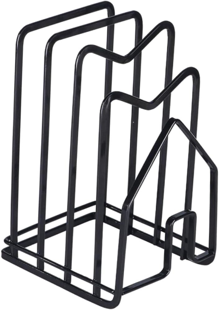 Pot Cover Holder and Cutting Board Storage Rack Organizer for Home Kitchen Space Saving Pan Organizer for Cabinets Lids and Bakeware Kitchen Storage Solution
